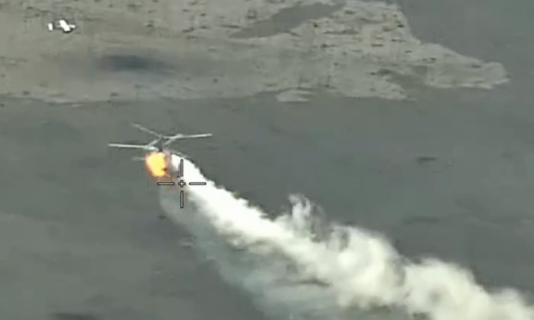 Po setřelení ruského vrtulníku, přeživší piloty zabili další ukrajinské drony