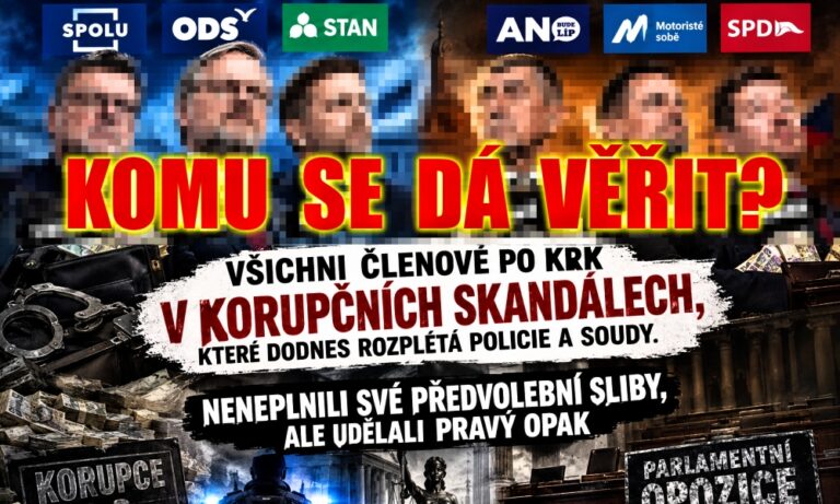 Uštvou strany plné kauz a korupce Andreje Babiše?